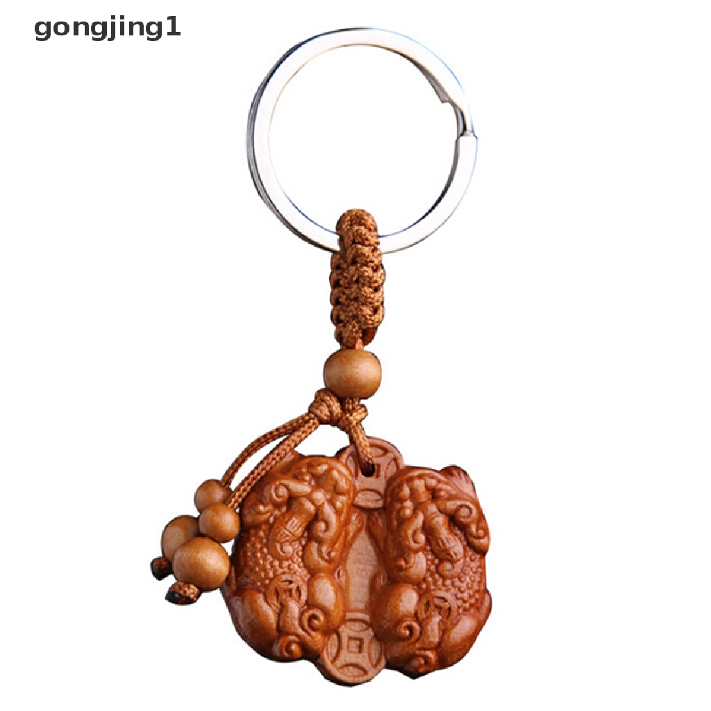 Ggg Gantungan Kunci Mobil / Tas Desain Ukiran Buddha Bahan Kayu