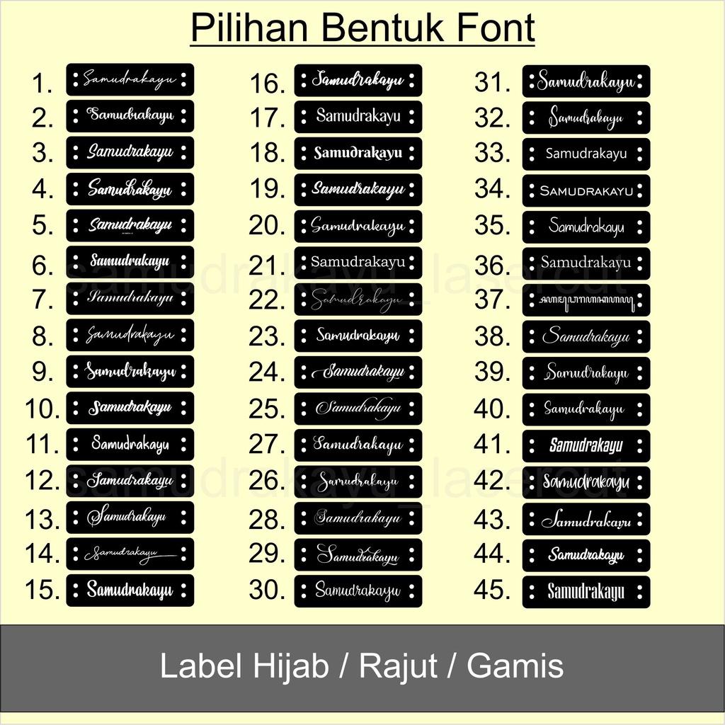 Label akrilik BEST SELLER (Bahan import gold Premium)