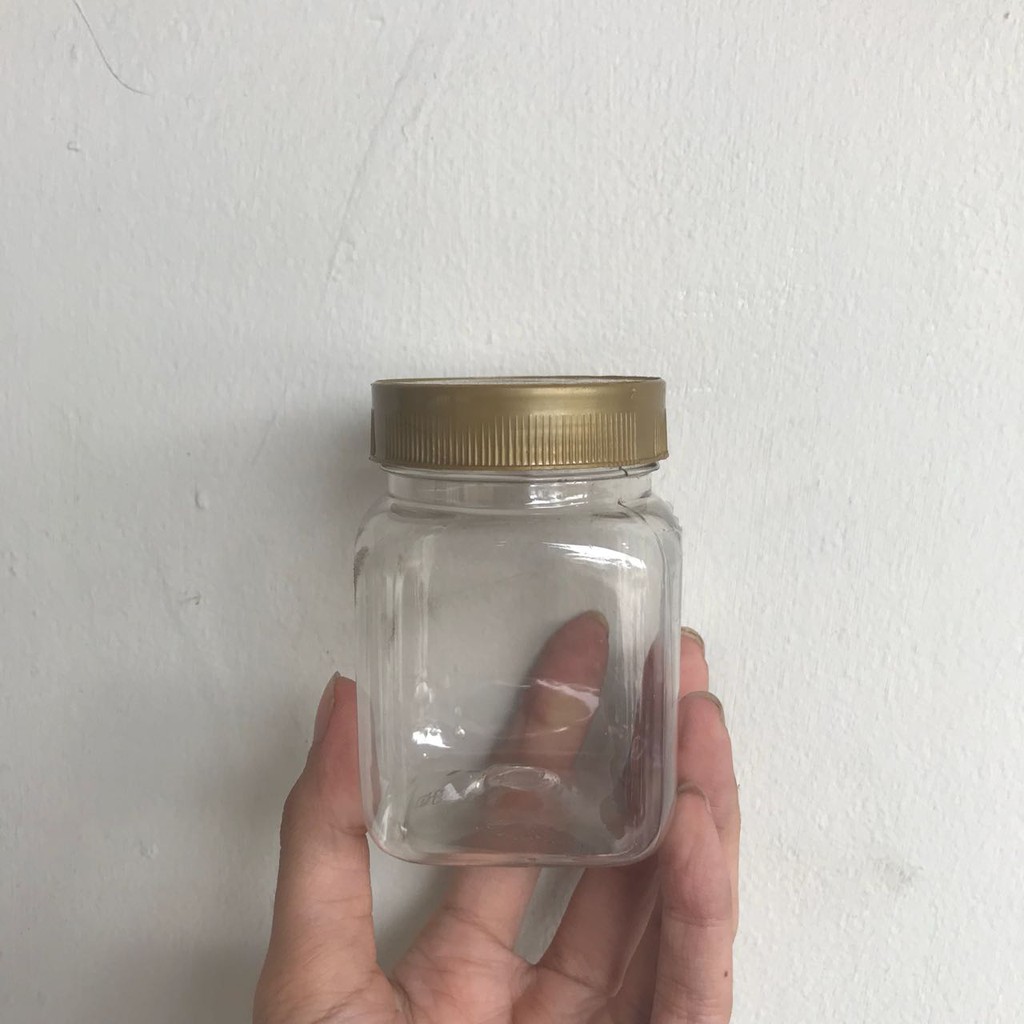 TOPLES Toples Plastik Kotak 220 ml (B) / toples sambal / botol sambal