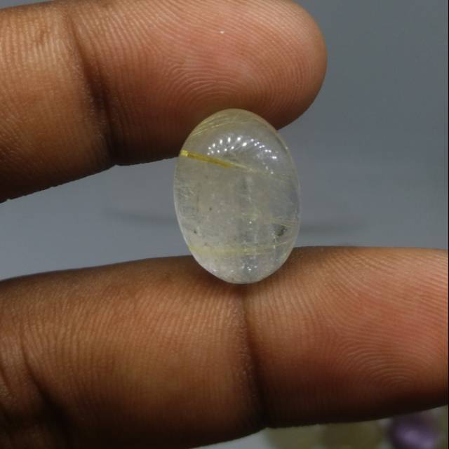 Natural Golden Rotile Asli Batu Kecubung Rambut Emas