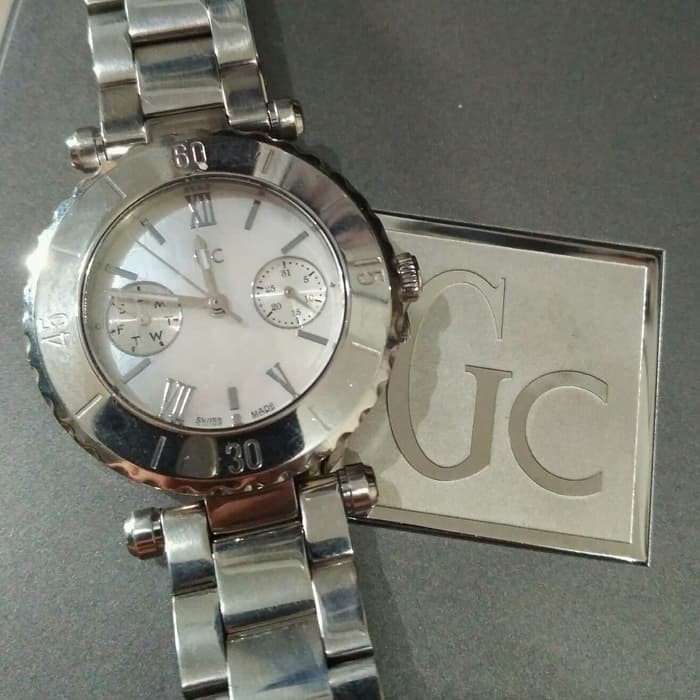 GC Ladies Watch Mother of Pearl Dial Guess Collection Jam ORI Original