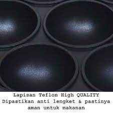 FM - Cetakan Kue anti lengket teflon 15 Lubang Cekung - Takoyaki / Cetakan Takoyaki Anti lengket / Cetakan kue 15 lubang cekung/