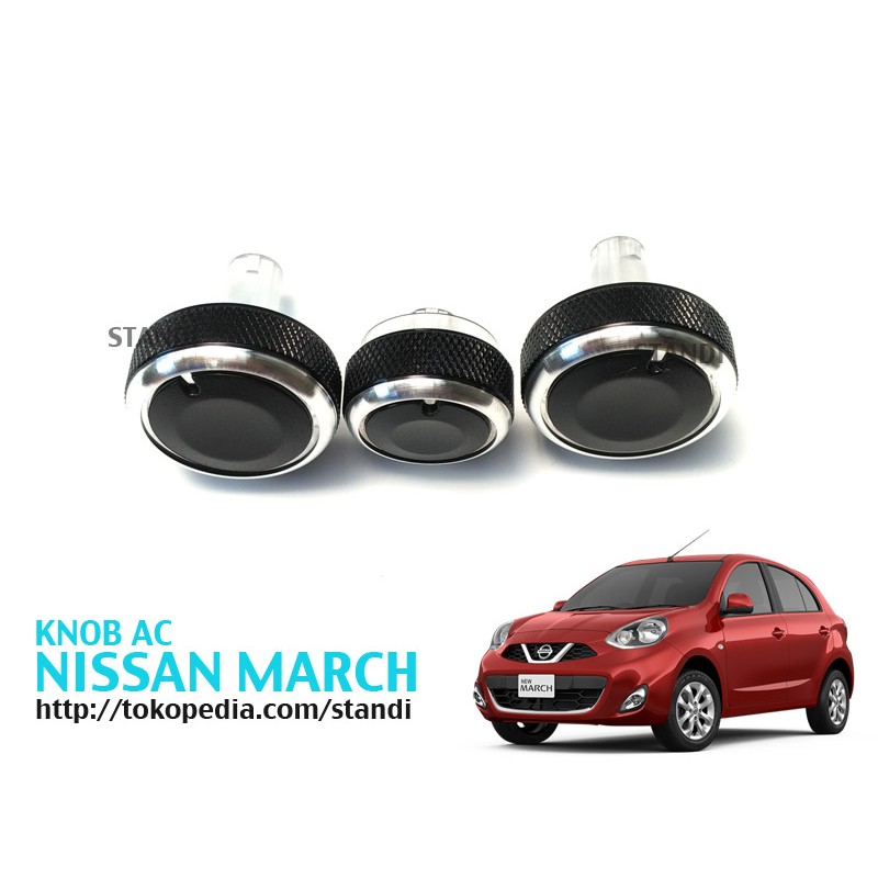 Knob AC Elegant Bundar Nissan March Hitam