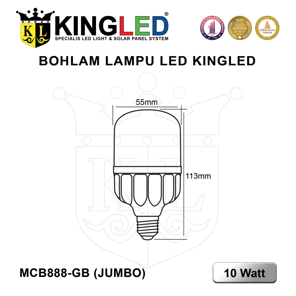 KINGLED Lampu Bola LED Capsule JUMBO 5 Watt / 10 Watt / 20 Watt