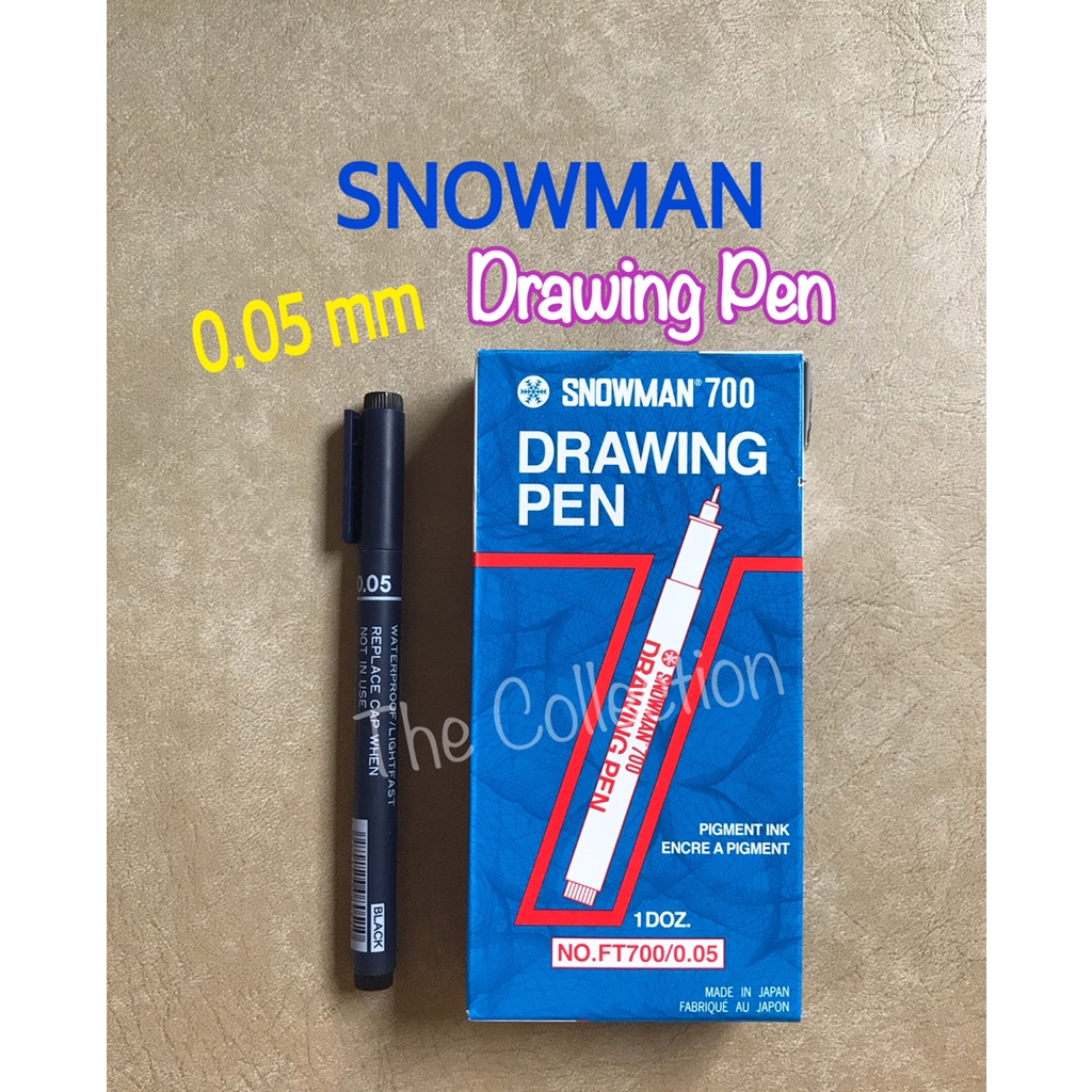 

0.05 Drawing Pen Snowman Spidol marker draw FT700 Pigment ATK0573SM