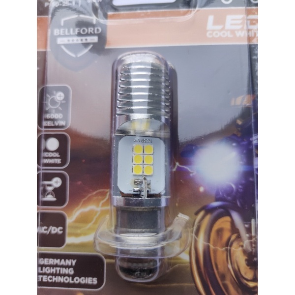 LAMPU DEPAN LED COOL WHITE 6000 KELVIN BELLFORD LED RIVING T19  BEBEK MATIC