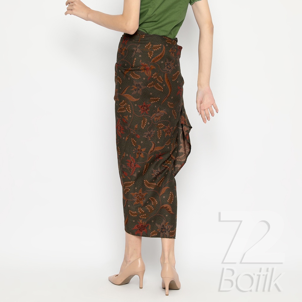 ROK BATIK SPAN Skirt Lilit Kebaya Instan Modern Wanita Motif Elegant Warna Hijau Hitam 721041 CAP 72 - Rok Batik Lilit Bawahan Skirt Kamen Kebaya Songket Batik Panjang Plisket Span Instan Jadi Bali Lembaran Premium Modern Untuk Wanita Kondangan