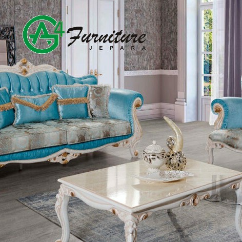 Kursi Tamu Mewah Palmiye Kayu Jati / Set Sofa Tamu