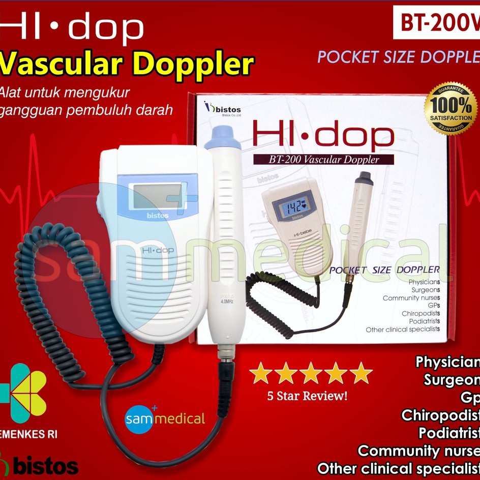 Bistos Vascular Doppler HI dop BT 200V / Dopler Vaskular / Mengukur Gangguan Pembuluh Darah