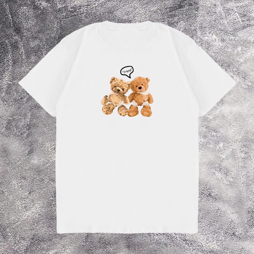 KAOS OVERSIZE FRIEND BEAR T-SHIRT