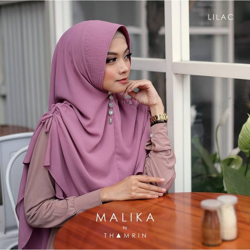 Jilbab Instan Khimar Malika Serut Pundak Hijab Khimar Ceruttti Dua Layer Khimar