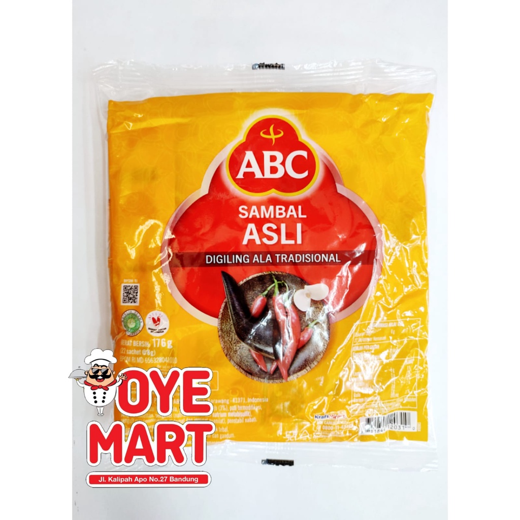 ABC SAUS SAMBAL ASLI SACHET 22 X 8GR