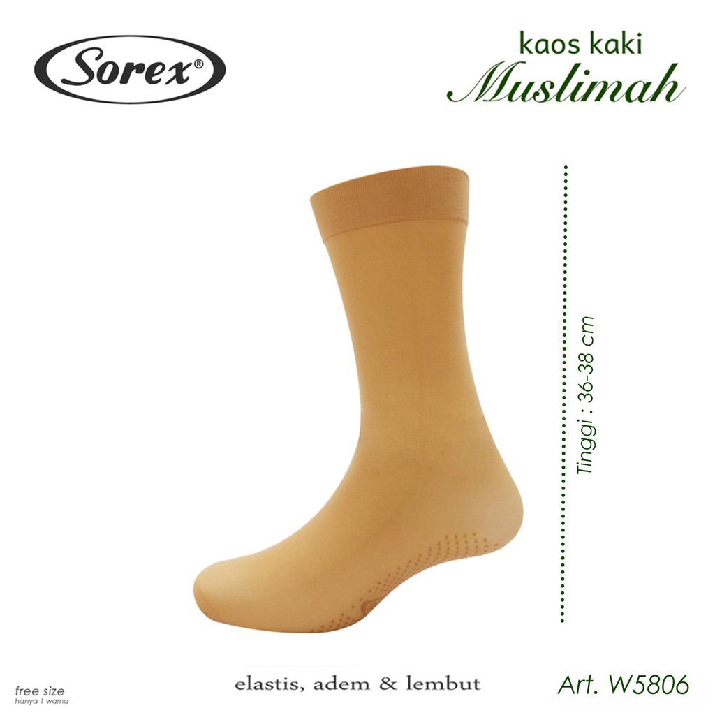 Kaos Kaki Sorex W5806 Jempol | Kaos Kaki Muslimah Panjang [ High ] - Bwr