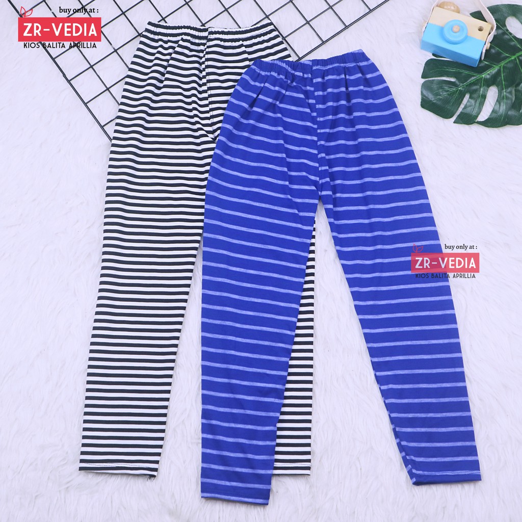 Legging Motif Salur uk 5-7 Tahun / Celana Salur Panjang Anak Perempuan Legging Pants Grosir Murah