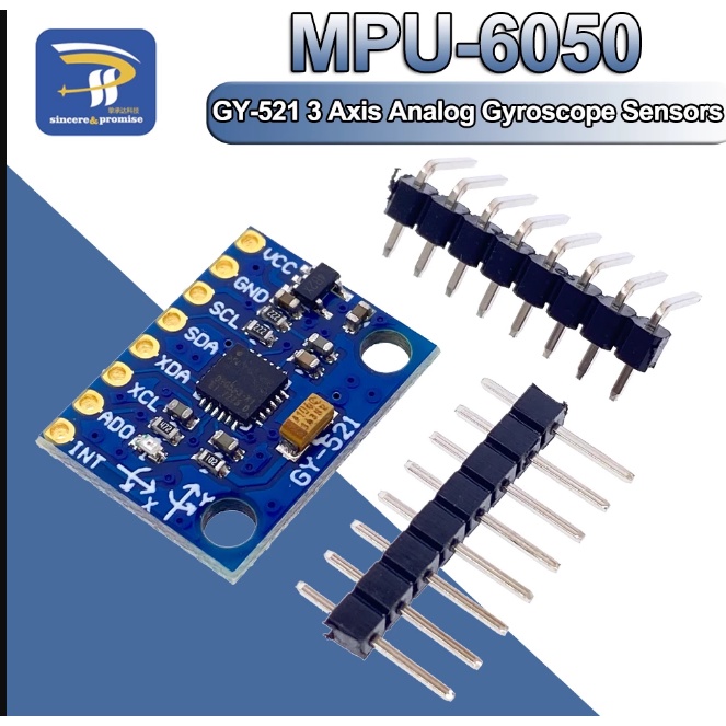 MPU6050 Sensor MODULE Gyro Accelerometer AXIS ANALOG Gyroscope GY-521 GY521  ARDUINO UNO