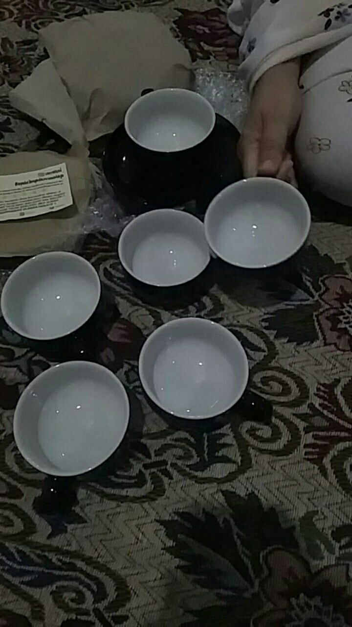 [ Best Seller ] 6 Pasang Cangkir Set Keramik Two Tone Kopin / Cangkir Teh Set / Cangkir Kopi