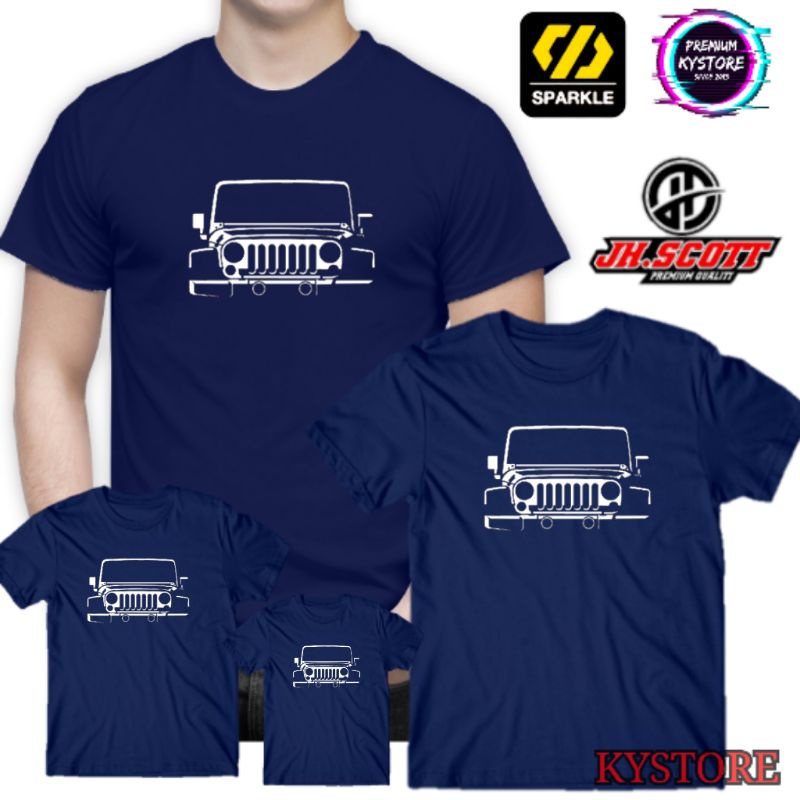 Kaos mobil Logo Mobil Cotton Combad 30s Edisi Family - Kystore