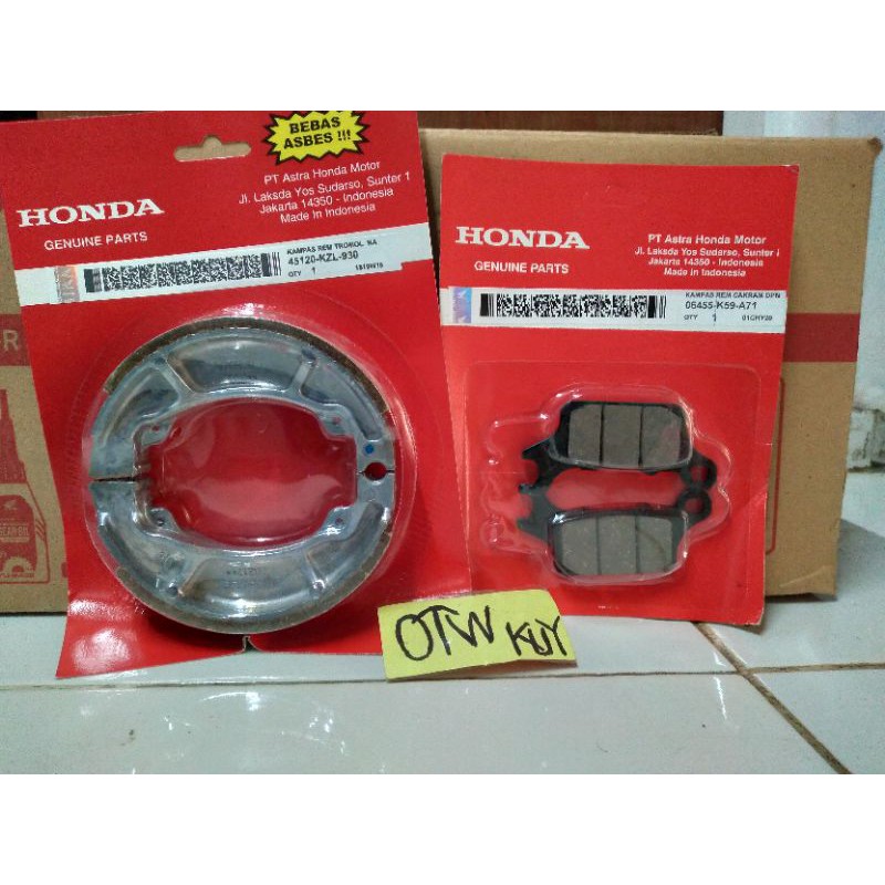 KAMPAS REM DEPAN DAN BELAKNG GENIO VARIO 125 150 LED NEW VARIO 160 Cbs