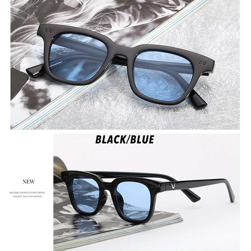 (YUZHU) Bayar di Tempat Korean Fashion Candy Color Kacamata Hitam Wanita/Pria GD Design Small Sunglasses