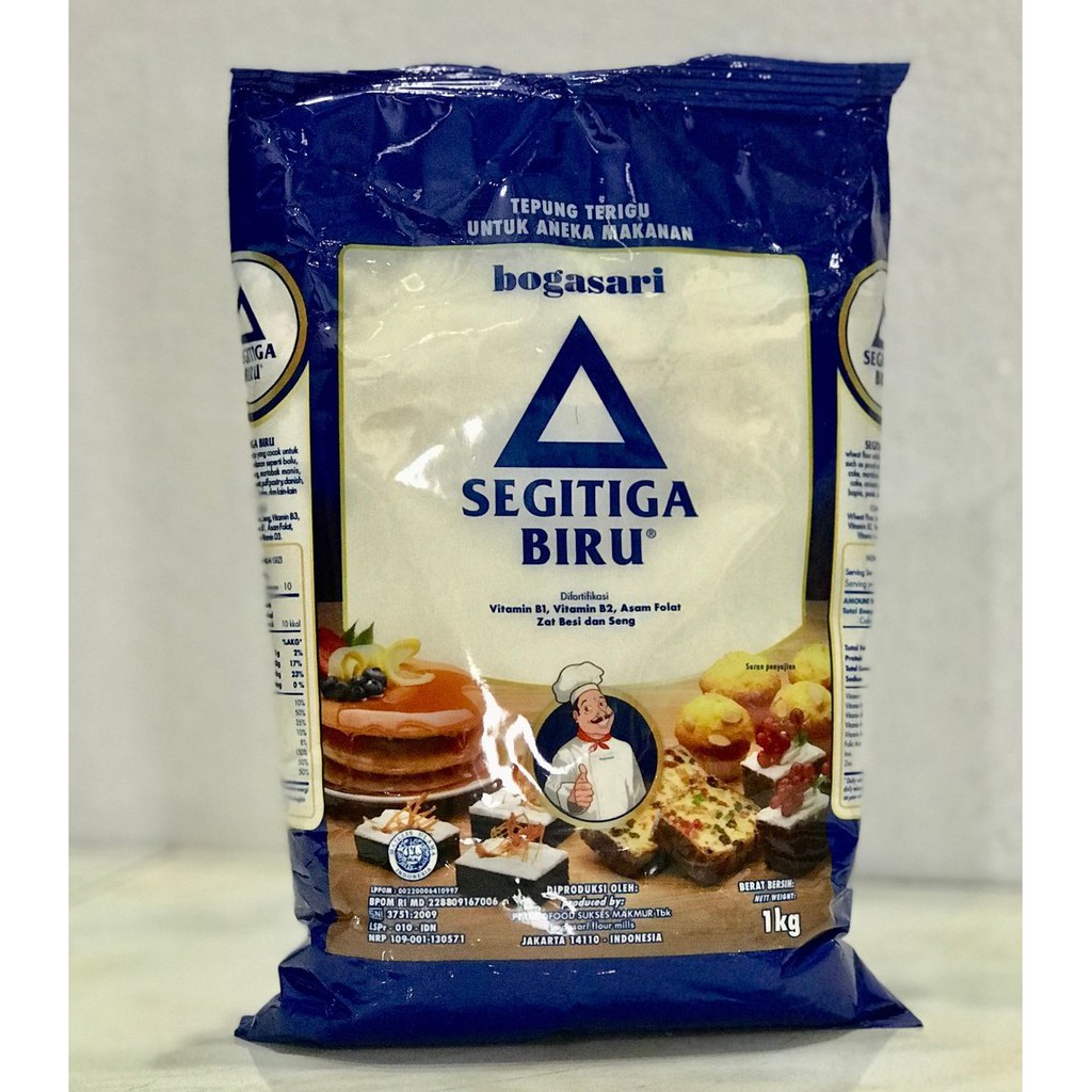 

Tepung terigu bogasari segitiga biru premium @1kg