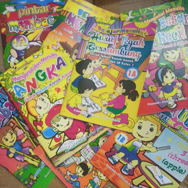 Buku Anak TK/Paud dan SD Pintar Membaca - Belajar Membaca - Matematika Berhitung - Berhitung