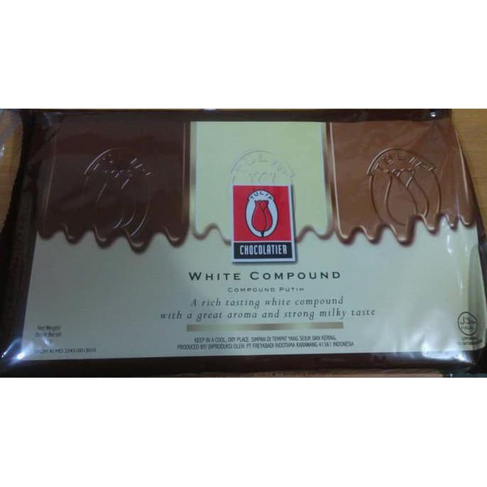 

31.87-Kue- Coklat Tulip Compound White 1Kg -Terlengkap-Termurah-Dijamin.