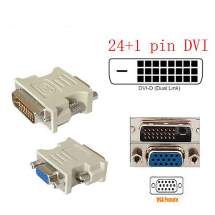 Konektor Dvi 24+1 to vga - KONVERTER GENDER dvi to vga
