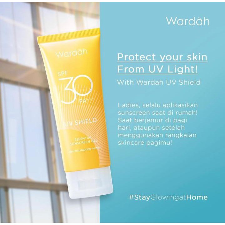 ✿ELYSABETHME✿ 🅆 🄰 🅁 🄳 🄰 🄷 Wardah sunscreen sun care SPF 35 kemasan baru kuning uv shield anti UVA UVB sunblock