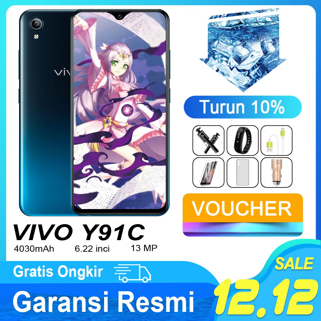 Vivo Y91C 2/32 RAM 2GB ROM 32GB BNIB Garansi Resmi