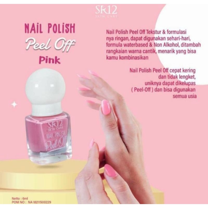 KUTEK HALAL SR12 NAIL POLISH Peel Off SR 12 HERBAL SKINCARE BPOM AMAN MUDAH DIKELUPAS BPOM