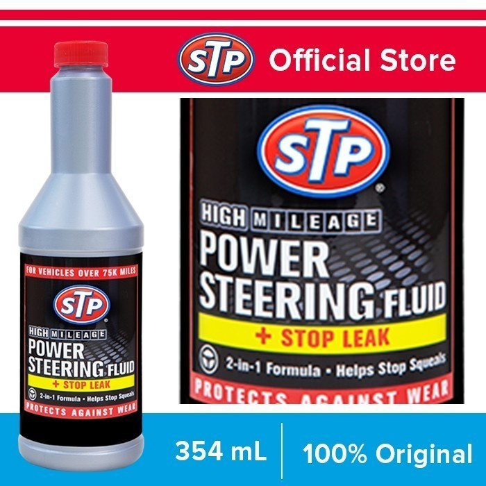 STP Power Steering Fluid + Stop Leak 354ml Minyak Pelumas Stir