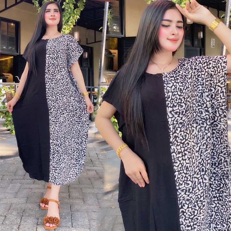 KAFTAN RAYON LEOPARD SUPER JUMBO LD 140 Free Belt