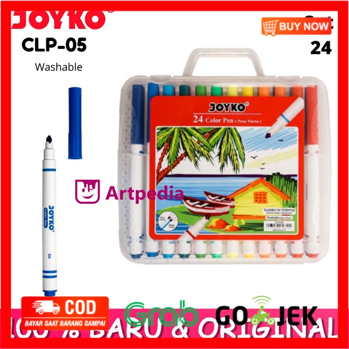 

(BISA COD) Color Pen Joyko 24 warna CLP-05 (Pena Warna ) Joyko CLP-05 Set 24