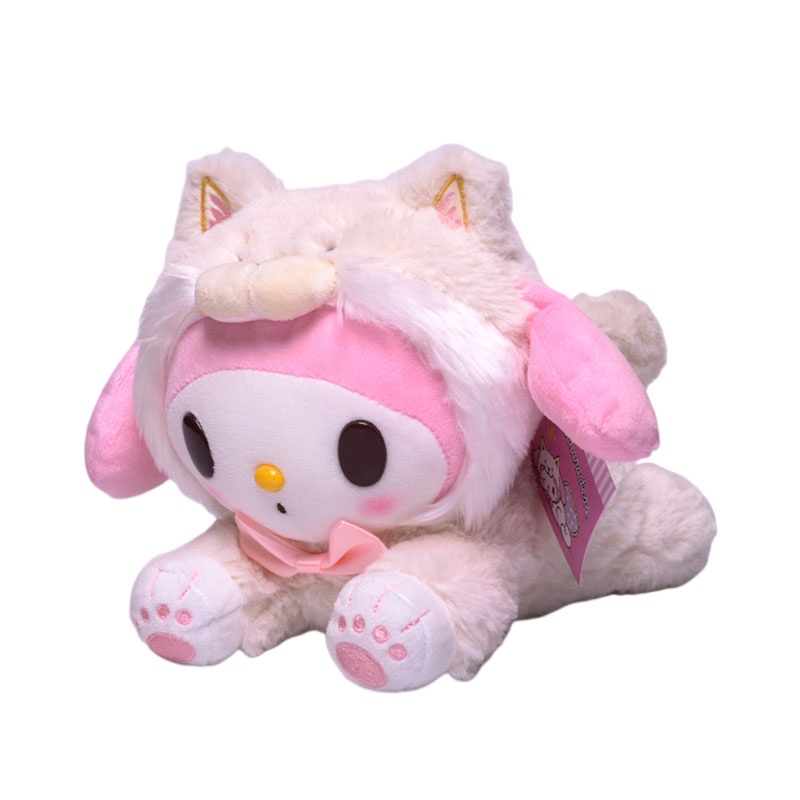 Mainan Boneka Stuffed Plush Kartun Kuromi My Melody Cinnamoroll 28cm Untuk Hadiah Anak Perempuan