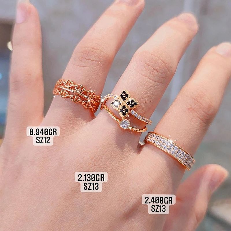 Cincin Emas Asli Model Terbaru Kadar 375%/8Karat
