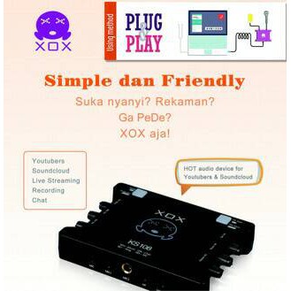 PAKET SOUNDCARD XOX KS108+MICROPHONE MIC M400 Murah
