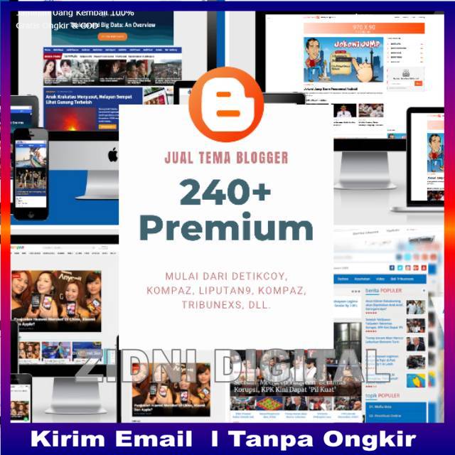 Jual 240 Tema Blogger Templates Premium Terbaik BANYAK BONUS