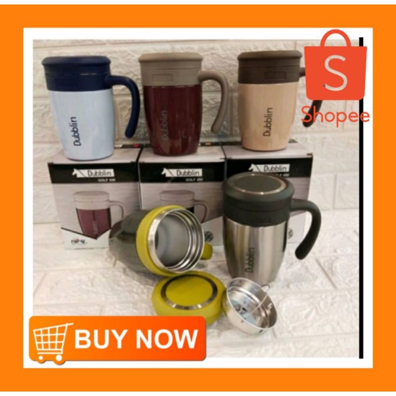 MUG DUBBLIN GOLF UK.450ml.GELAS DUBBLIN STAINLESS STEEL