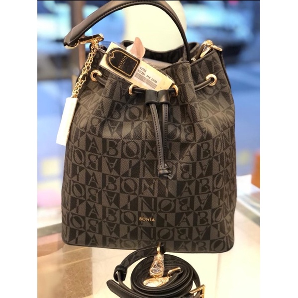 Tas serut bonia original monogram hitam