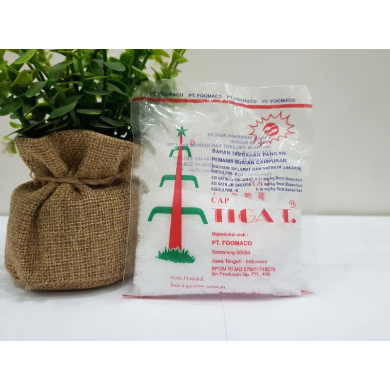 

Pemanis Buatan / Sakarin / Sodium Cap Tiga T (25 gram)