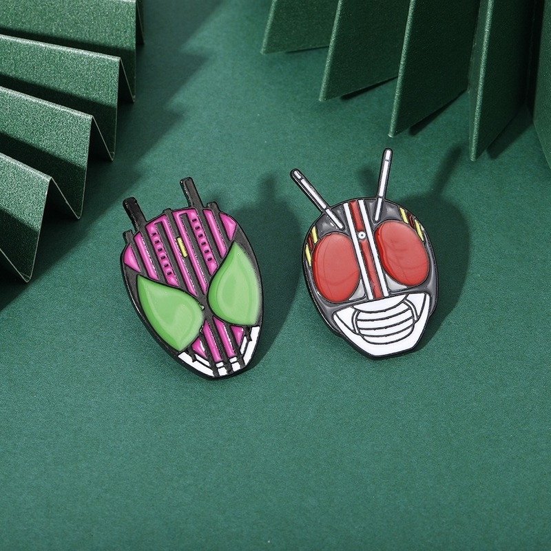 Bros Pin Enamel Desain Kartun Kamen Rider Anime Untuk Koleksi