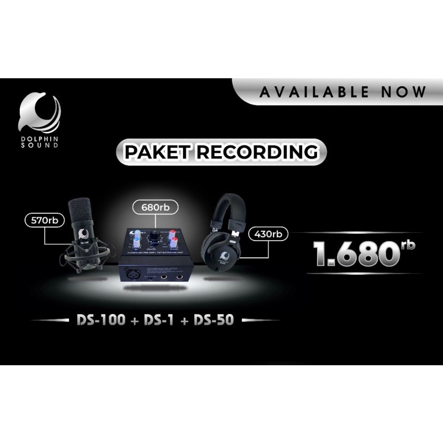 Paket Recording ISK Dolphin Sound DS1 Studio Bundle Package