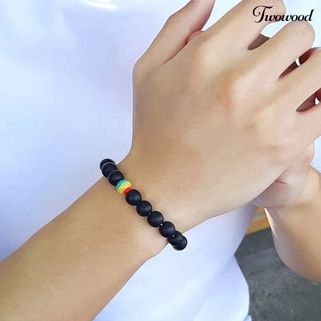 Gelang Tali Elastis Manik-Manik Batu Alami Handmade Untuk Pria Dan Wanita