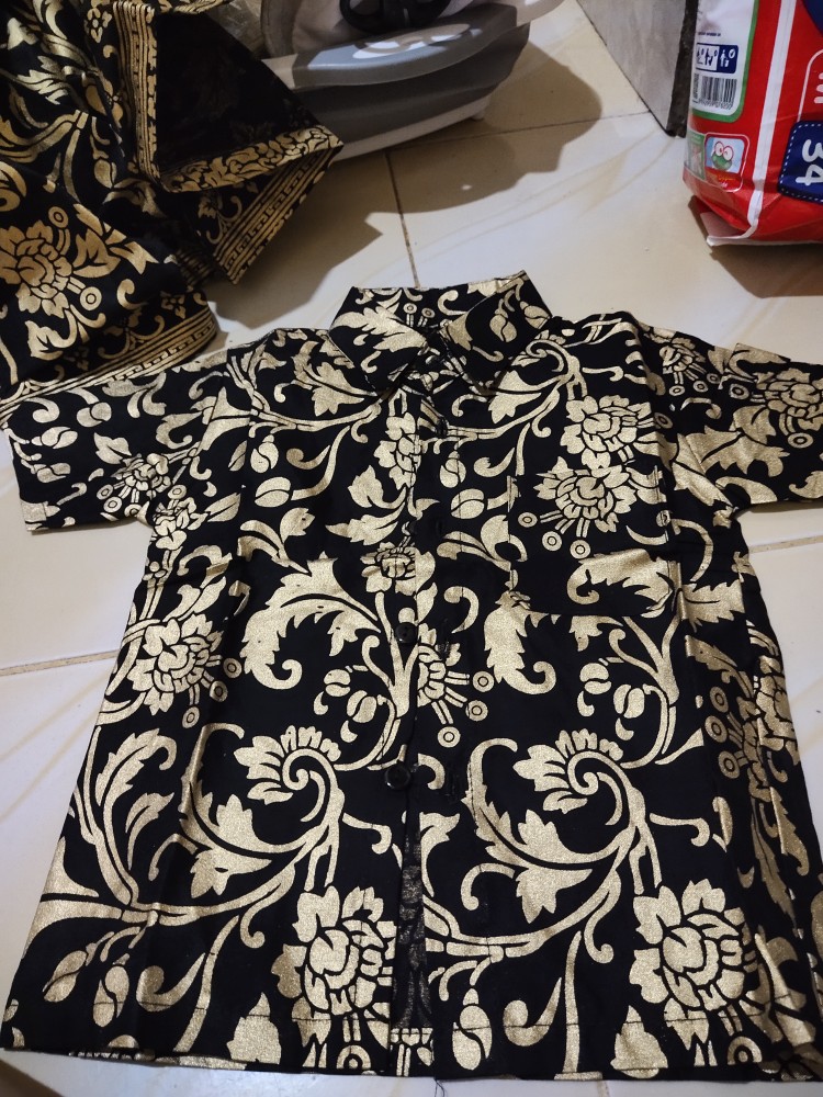 Gamis All Size & Jumbo Batik Prada Bakung Kembang Gede B153 Fashion Muslim
