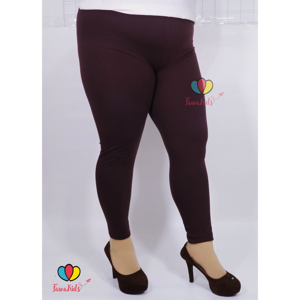 ( SUPER JUMBO ) Legging Wanita Kaos Polos / Celana Panjang Dewasa  Dalaman Leging Big Size Polos