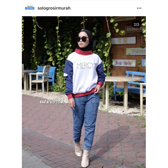 Mercy sweater/sweater mercy wanita/sweater kombi