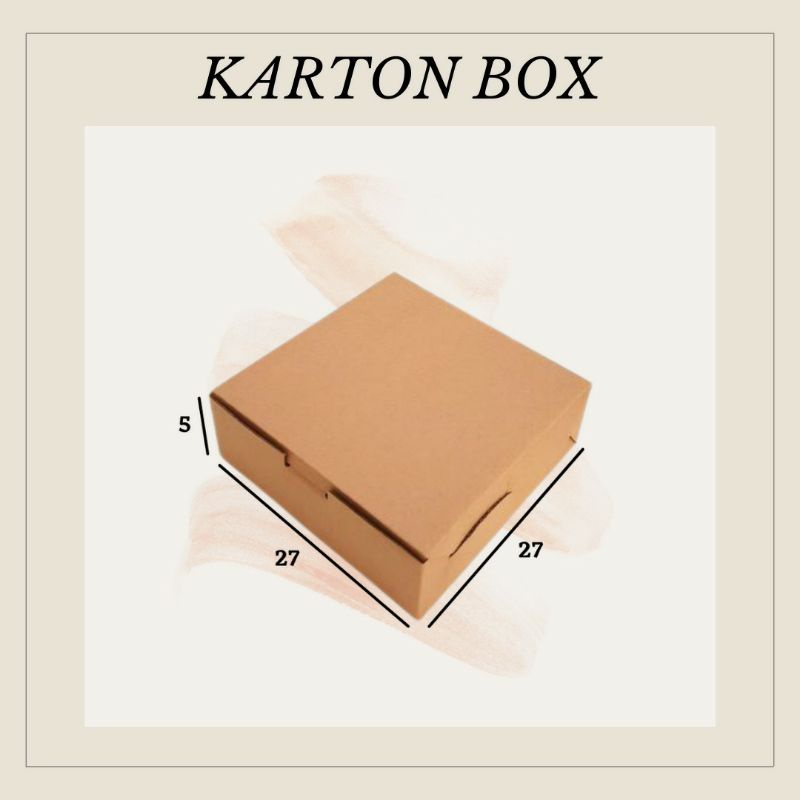 

Kardus Ukuran 27 x 27 x 5cm Karton Polos/Hampers/Pizza/Packaging [GROSIR/ECER MURAH]