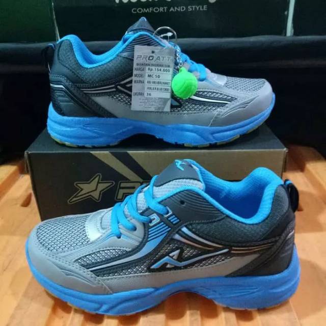 sepatu Pro Att anak MC 50 abu biru - 36, Abu-abu Biru