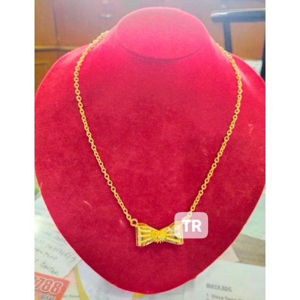 Mas London LM Emas 24K Kalung Pita Kadar 999,9%.
