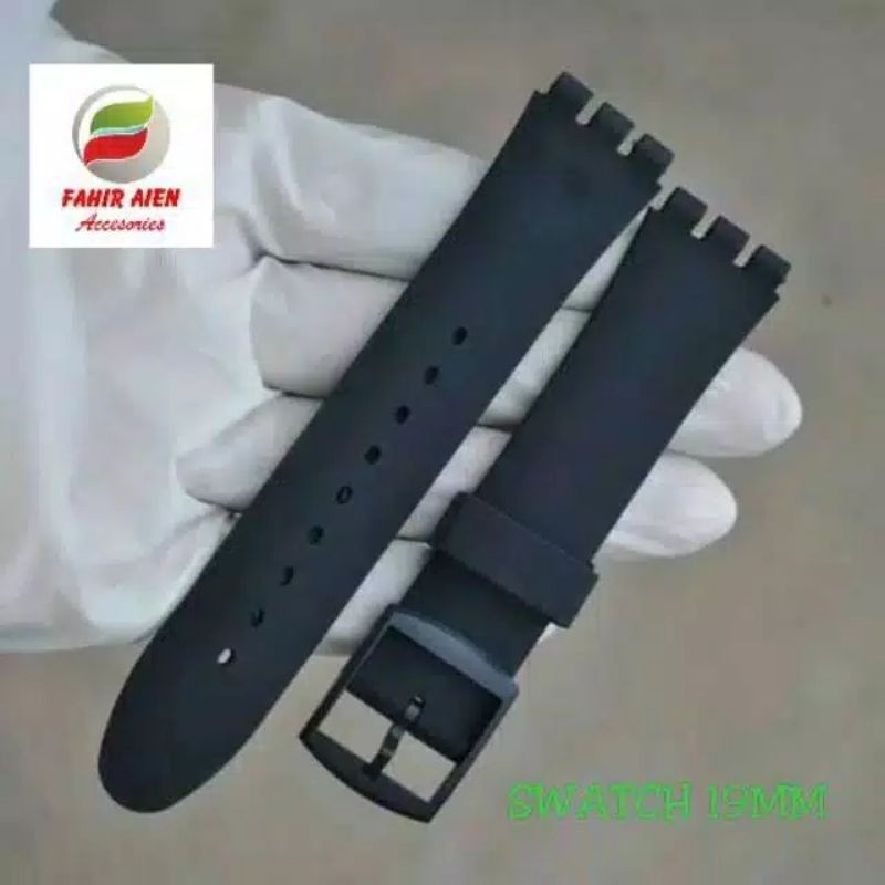 Strap Tali Jam Swatch New Gent 19mm 19 mm Strap Silicon Jam Swatch New Gent 19mm
